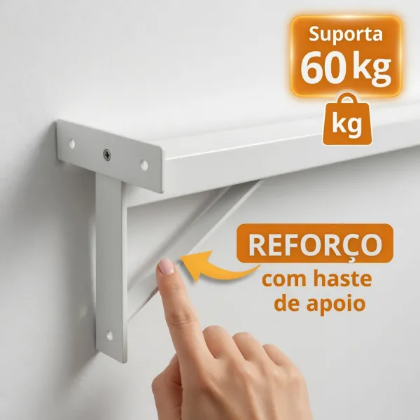 Kit 3 Suportes Tubulares 3 Furos de Paraf...