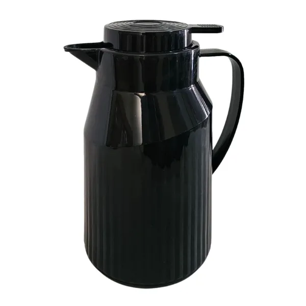 Garrafa Térmica 1L Preta Ampola Vidro  Qu...
