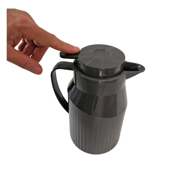Garrafa Térmica 1L Cinza Escuro Ampola Vi...