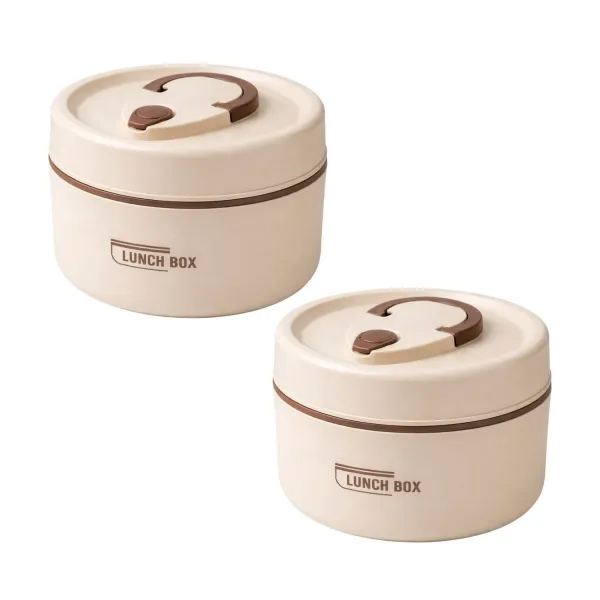 Kit 2 Marmitas Térmicas 600ml em Aço Inox...