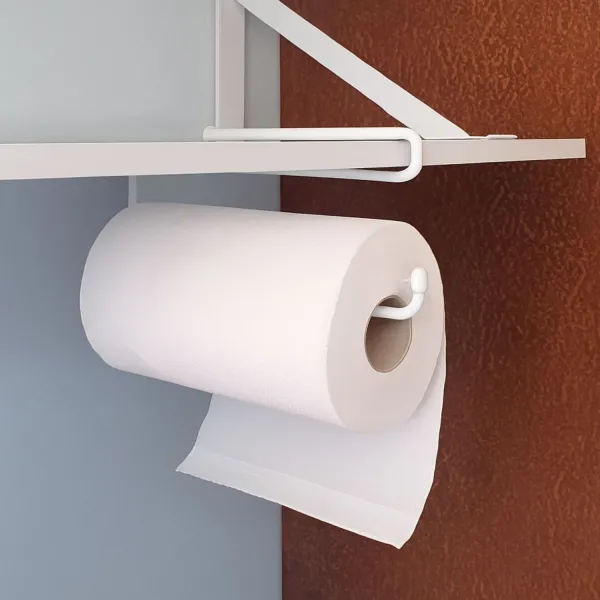 Suporte Porta Papel Toalha Branco de Pend...
