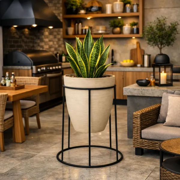 Suporte para Plantas de Chão Ferro 50cm P...