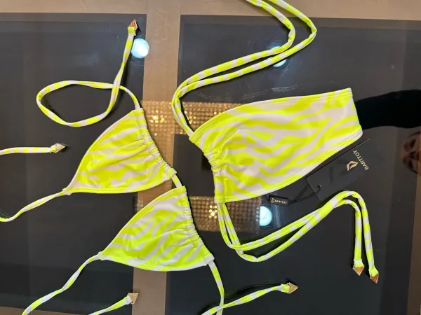 Biquíni Sumo Zebra amarelo Neon