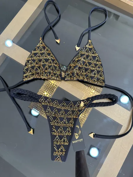 Biquíni Bordado Dourado